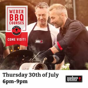 Ticket for Webers Summer Favourites BBQ Course Clitheroe Thursday 30th July 6pm-9pm