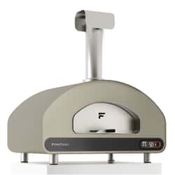 Fontana Volta 90 Counter Top Hybrid Gas and Wood Pizza Oven - Grey And White