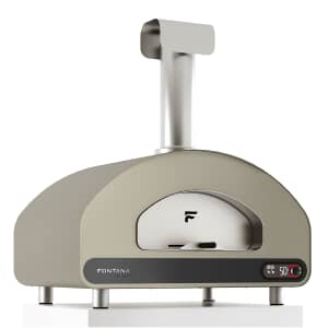 Fontana Volta 90 Counter Top Hybrid Gas and Wood Pizza Oven - Grey And White