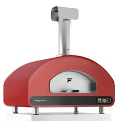 Fontana Volta 90 Counter Top Hybrid Gas and Wood Pizza Oven - Rosso Red