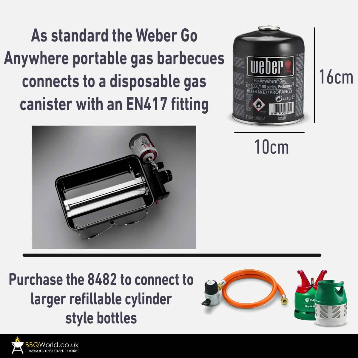 Weber Go Anywhere Gas BBQ Black 1141056 BBQ World