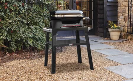 Weber Lumin electric grill on stand