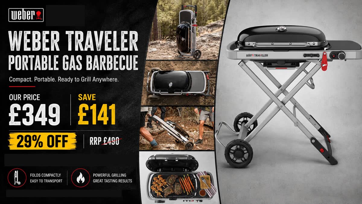 Weber Traveler Portable Gas BBQ Now �349