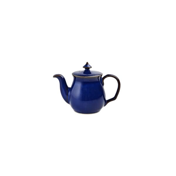 Denby Imperial Blue Teapot Salt Pot