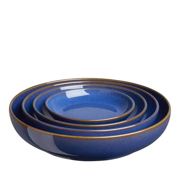 Denby Imperial Blue 4 Piece Nesting Bowl Set - (001040650) - ECookshop