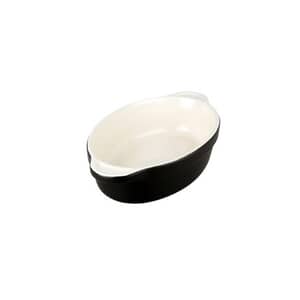 Denby Jet Black Small Oval Ceramic Dish