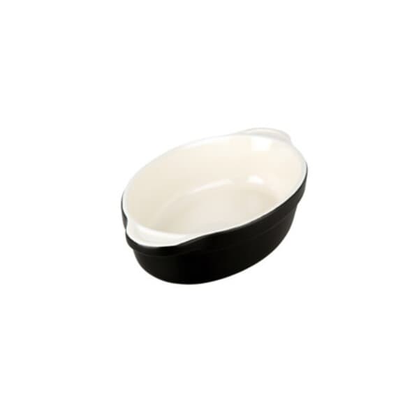 Denby Jet Black Small Oval Ceramic Dish