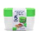 Sistema Nest It Meal Prep food Storage 5 pack clear/green 870ml