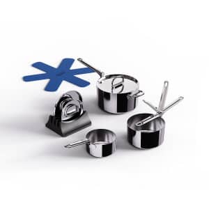 Joseph Joseph Space Steel Folding Handle 3-Piece Saucepan Set