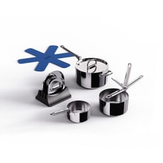 Joseph Joseph Space Steel Folding Handle 3-Piece Saucepan Set