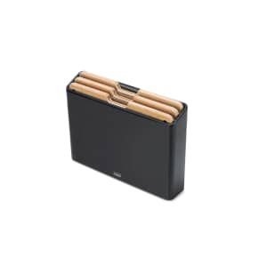 Joseph Joseph Folio 3 Piece Bamboo Chopping Board Set With Black S/S Case