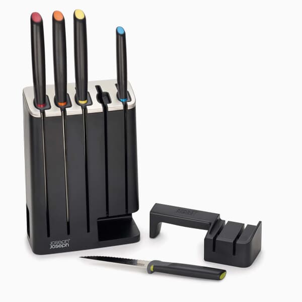 Joseph Joseph Elevate Knives SlimBlock 5-piece Knife Set with Sharpener