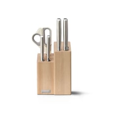 Joseph Joseph Elevate Fusion 5-piece Knife and Scissor Set Beechwood Block