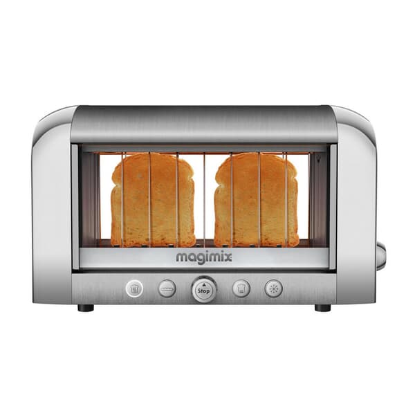 Magimix Vision 2 Slice Stainless Steel And Glass Toaster