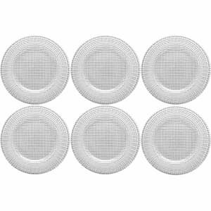 Luigi Bormioli Graphics Glass Charger Plate 32cm PACK OF 6