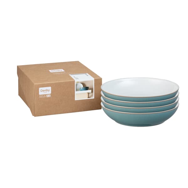 Denby Azure Set Of 4 Pasta Bowls