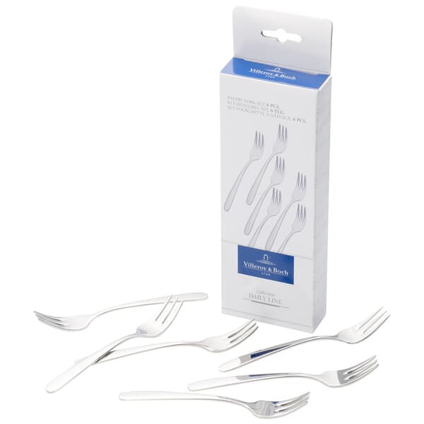 Villeroy And Boch Daily Line Pastry Fork Set (6 Pcs)