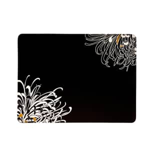 Denby Monsoon Chrysanthemum Charcoal Placemats Set Of 4