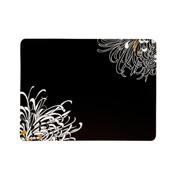 Denby Monsoon Chrysanthemum Charcoal Placemats Set Of 4