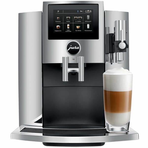 Jura S8 Automatic Bean To Cup Coffee Machine Chrome