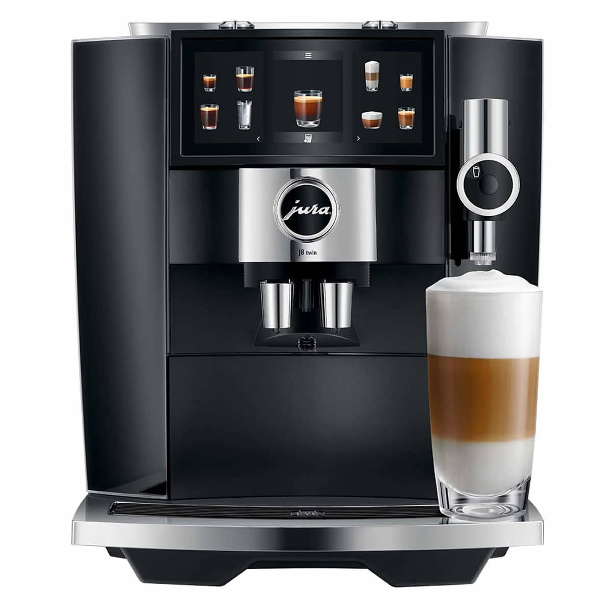 Jura J8 Twin Automatic Coffee Machine Diamond Black (15659
