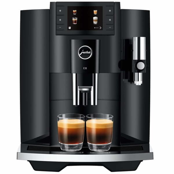 Jura E8 Automatic Bean To Cup Coffee Machine Piano Black (INTC)