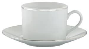Royal Worcester Classic Platinum 4 x Teacup and Saucers