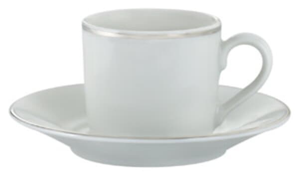 Royal Worcester Classic Platinum 4 x Coffee Cups and Saucers