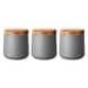 Denby Set Of 3 Grey Storage Canisters