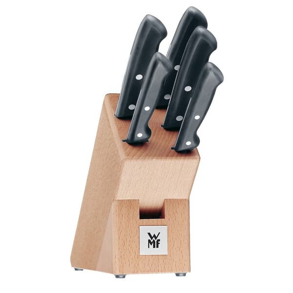 WMF Classic Line Set Of 5 Kitchen Knives And Block