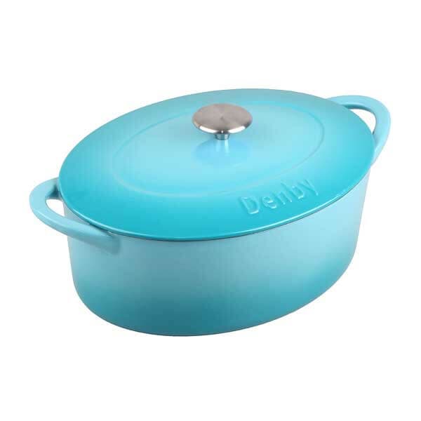 Denby Azure Cast Iron 28cm Oval Casserole