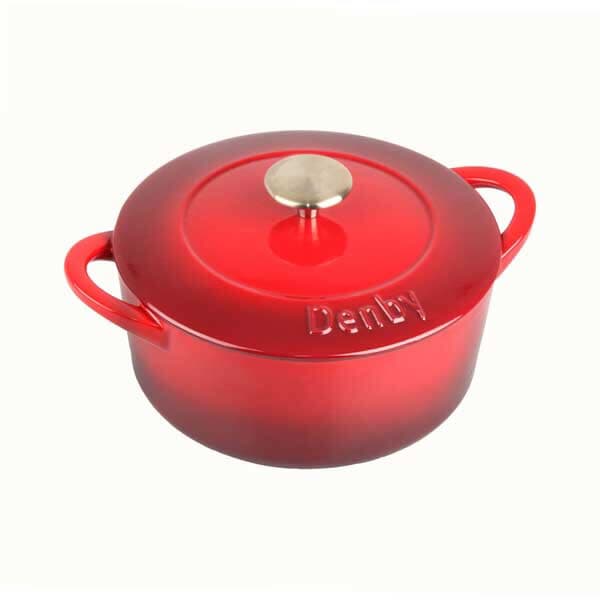 Denby Cherry Cast Iron 24cm Round Casserole