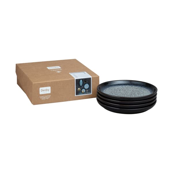 Denby Halo 4 Piece Coupe Medium Plate Set