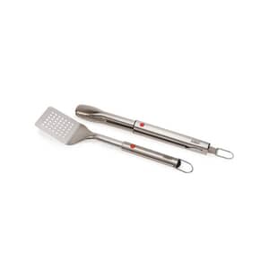 Joseph Joseph GrillOut 2-Piece Stainless-Steel BBQ Turner and Tongs Set