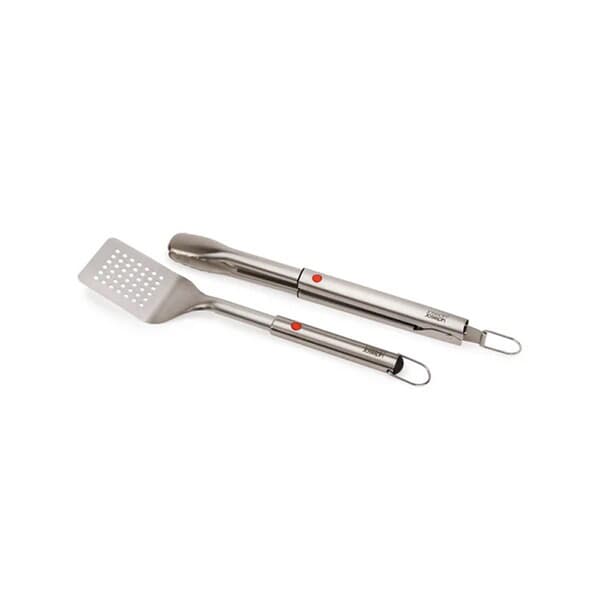 Joseph Joseph GrillOut 2-Piece Stainless-Steel BBQ Turner and Tongs Set
