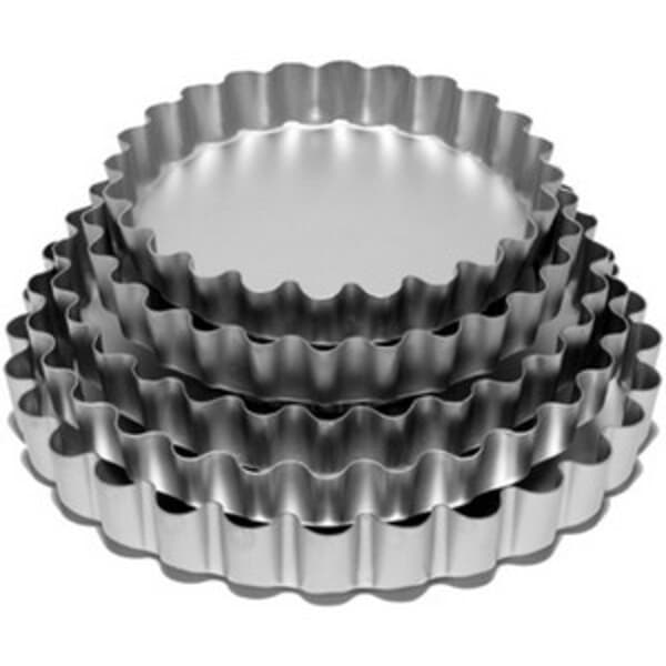 Anodised Bakeware Deep Fluted Flan 7in (Loose Base)