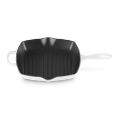 Le Creuset Signature Cast Iron 26cm Square Grillit White