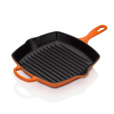 Le Creuset Signature Cast Iron 26cm Square Grillit Volcanic