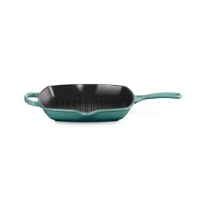 Le Creuset Signature Cast Iron 26cm Square Grillit Bleu Riviera