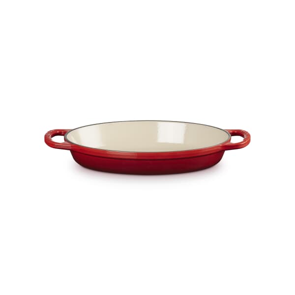 Le Creuset Signature Cast Iron 24cm Oval Gratin Dish Cerise