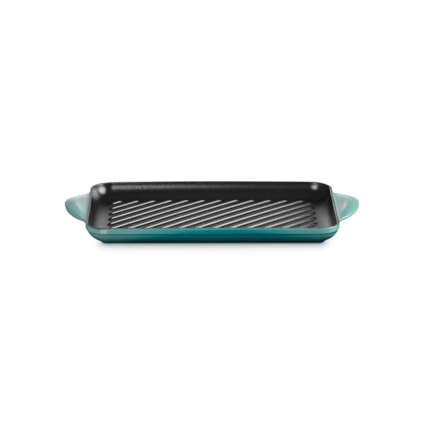 Le Creuset Cast Iron 32cm Rectangular Grill Bleu Riviera