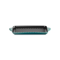 Le Creuset Cast Iron 32cm Rectangular Grill Bleu Riviera