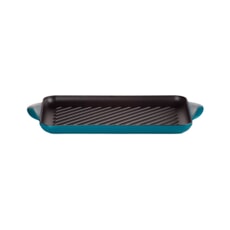 Le Creuset Cast Iron 32cm Rectangular Grill Deep Teal