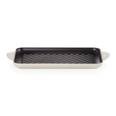 Le Creuset Cast Iron 32cm Rectangular Grill Meringue