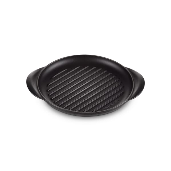 Le Creuset Cast Iron 25cm Round Grill Satin Black