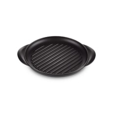 Le Creuset Cast Iron 25cm Round Grill Satin Black