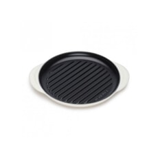 Le Creuset Cast Iron 25cm Round Grill Meringue