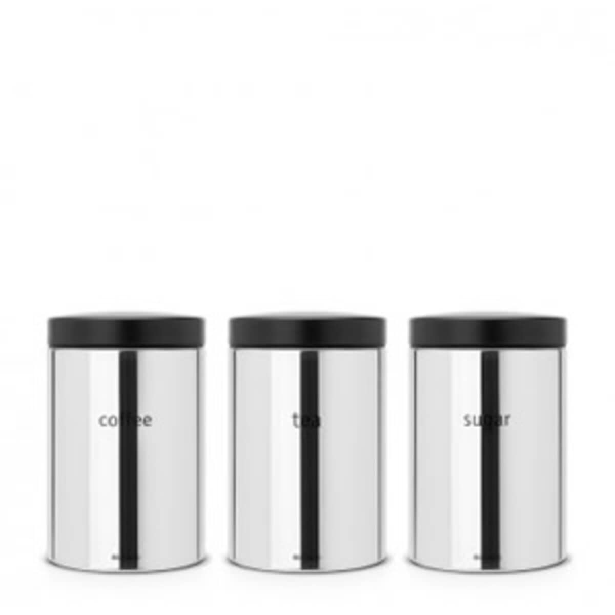 Brabantia Piece Canister Set Tea, Coffee Sugar (204166