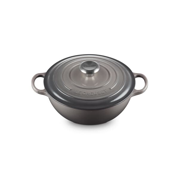 Le Creuset Signature Cast Iron 26cm Soup Pot Casserole Flint