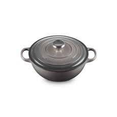 Le Creuset Signature Cast Iron 26cm Soup Pot Casserole Flint